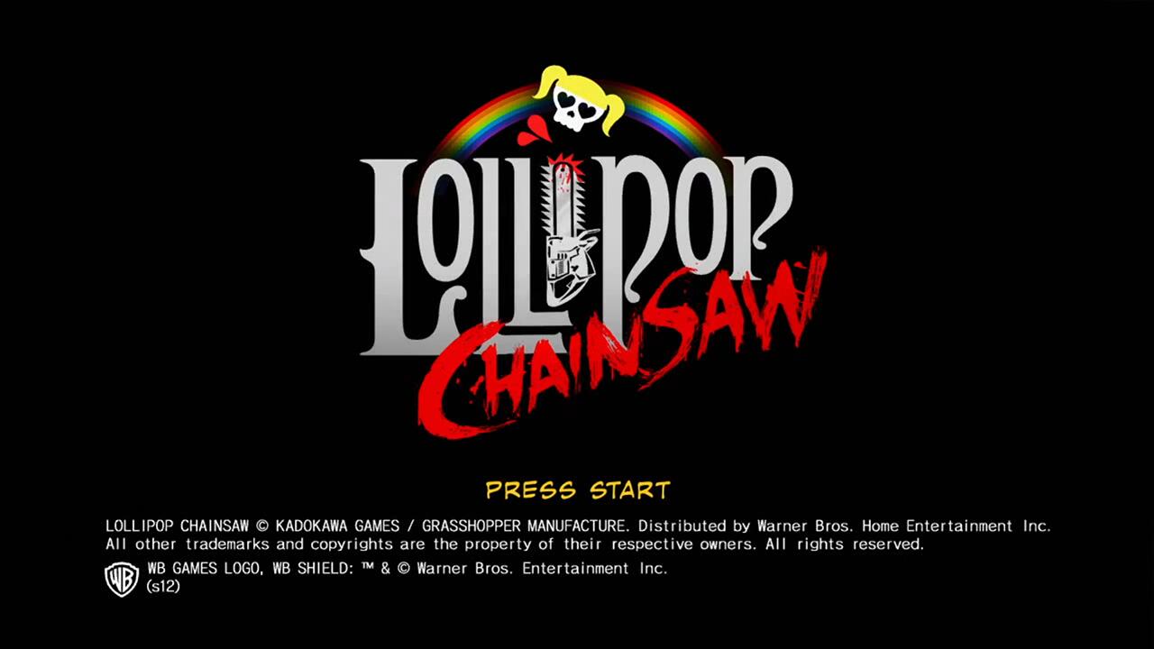 Lollipop Chainsaw title screen for Xbox 360